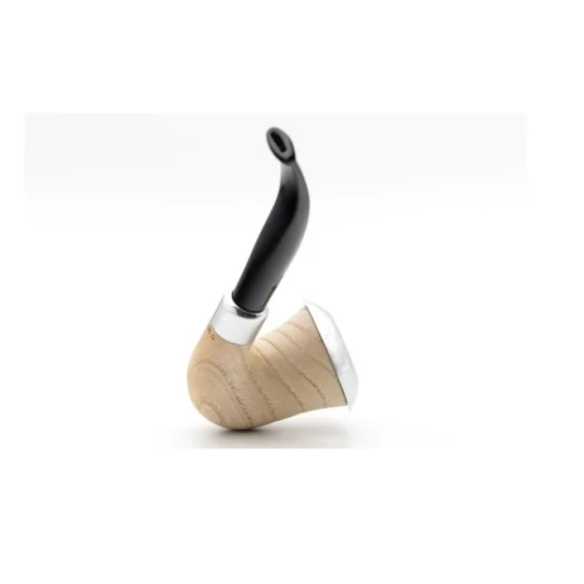 Rattray’s Nimbus G Natural Calabash formájú briar pipa 9mm-es filter, hajlított szár, széles ezüst színű gyűrű