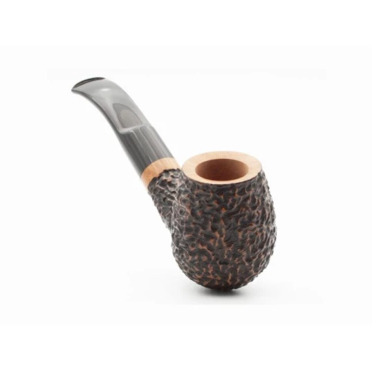 Rattray s Skye Rustic 211 rusztikolt  bruyer pipa 9mm filterrel - Sötétbarna színű