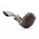 Rattray s Skye Rustic 211 rusztikolt  bruyer pipa 9mm filterrel - Sötétbarna színű