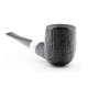 Rattray's Newcastle Sandblast Billiard egyenes bruyere pipa fémgyűrűvel – fekete homokfúvott felülettel, 9 mm filteres - Rattrays Newcastle