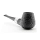 Rattray's Newcastle Sandblast 18 Brandy bruyere pipa fémgyűrűvel – fekete homokfúvott felülettel, 9 mm filteres - Rattrays Newcastle