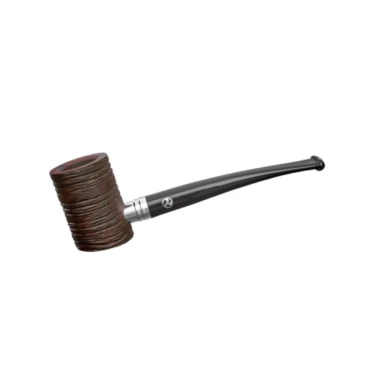 Rattrays Ahoy Rustic Poker pipa – rusztikolt sötétbarna hanga gyökér, 9 mm - Rattrays Ahoy