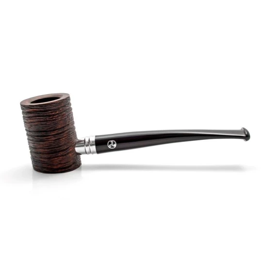 Rattrays Ahoy Rustic Poker pipa – rusztikolt sötétbarna hanga gyökér, 9 mm - Rattrays Ahoy