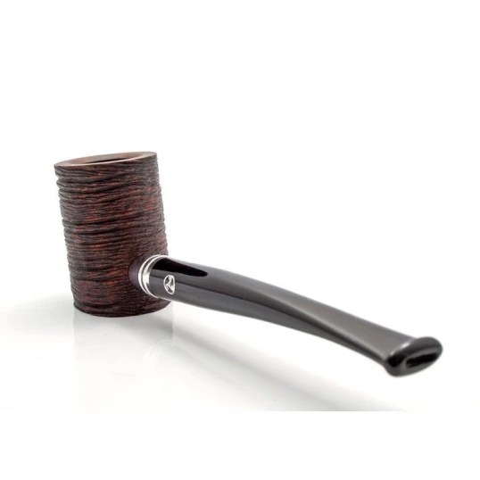 Rattrays Ahoy Rustic Poker pipa – rusztikolt sötétbarna hanga gyökér, 9 mm - Rattrays Ahoy