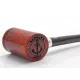 Rattrays Ahoy Terracotta Poker pipa – polírozott vörösesbarna hanga gyökér, 9 mm - Rattrays Ahoy