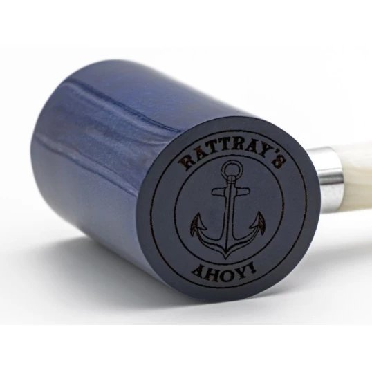 Rattray s Ahoy Blue, polírozott sötétkék színű bruyer gyökér pipa - Rattrays Ahoy