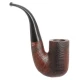 ROPP Héritage Sandblasted Oom Paul hajlított bruyer pipa – barna, szűrő nélküli - Oom Paul