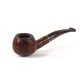 Savinelli Alligator Brown 315 hanga gyökér pipa 9 mm filterrel, mélyvöröses-barna, csurgatott mintázatú akril enyhén hajlított szárral