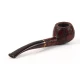 Savinelli Alligator Brown 315 hanga gyökér pipa 9 mm filterrel, mélyvöröses-barna, csurgatott mintázatú akril enyhén hajlított szárral