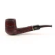 Savinelli Alligator Brown 513 hanga gyökér pipa 9 mm filterrel, mélyvöröses-barna, csurgatott mintázatú akril enyhén hajlított nyerges szárral - Savinelli Alligator