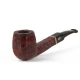 Savinelli Alligator Brown 513 hanga gyökér pipa 9 mm filterrel, mélyvöröses-barna, csurgatott mintázatú akril enyhén hajlított nyerges szárral