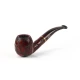 Savinelli Alligator Brown 626 apple hanga gyökér pipa 9mm filterrel - Sötétbarna csurgatott szopókával és enyhén hajlított szárral