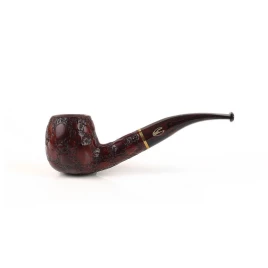 Savinelli Alligator Brown 626 apple hanga gyökér pipa 9mm filterrel - Sötétbarna csurgatott szopókával és enyhén hajlított szárral