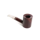 Savinelli Avorio Smooth Burg 311 hanga gyökér pipa 9mm-es filterrel - Krém színű csutorával és enyhén hajlított szárral