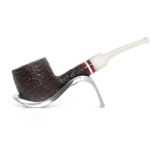 Savinelli Avorio 121 hanga gyökér pipa 9mm-es filterrel, elefántcsont színű enyhén hajlított nyerges szárral - Savinelli Avorio