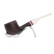 Savinelli Avorio 121 hanga gyökér pipa 9mm-es filterrel, elefántcsont színű enyhén hajlított nyerges szárral - Savinelli Avorio