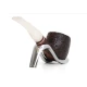 Savinelli Avorio 121 hanga gyökér pipa 9mm-es filterrel, elefántcsont színű enyhén hajlított nyerges szárral