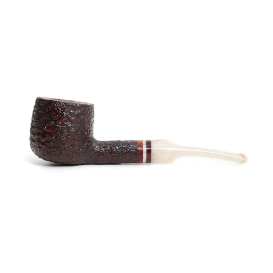 Savinelli Avorio 121 hanga gyökér pipa 9mm-es filterrel, elefántcsont színű enyhén hajlított nyerges szárral