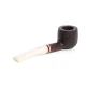 Savinelli Avorio 121 hanga gyökér pipa 9mm-es filterrel, elefántcsont színű enyhén hajlított nyerges szárral