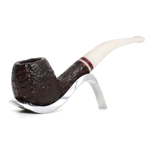 Savinelli Avorio 626 hanga gyökér pipa 9mm-es filterrel, elefántcsont színű hajlított szárral