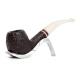 Savinelli Avorio 626 hanga gyökér pipa 9mm-es filterrel, elefántcsont színű hajlított szárral