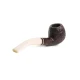 Savinelli Avorio 626 hanga gyökér pipa 9mm-es filterrel, elefántcsont színű hajlított szárral