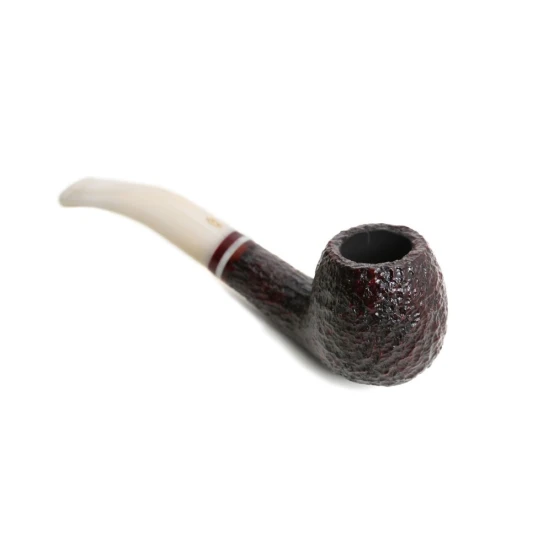 Savinelli Avorio 626 hanga gyökér pipa 9mm-es filterrel, elefántcsont színű hajlított szárral