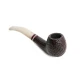 Savinelli Avorio 626 hanga gyökér pipa 9mm-es filterrel, elefántcsont színű hajlított szárral