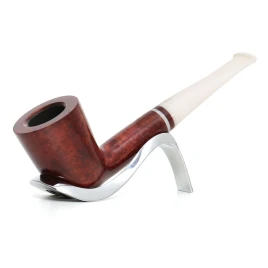 Savinelli Avorio 409  hanga gyökér pipa 9mm-es filterrel, elefántcsont színű egyenes szárral
