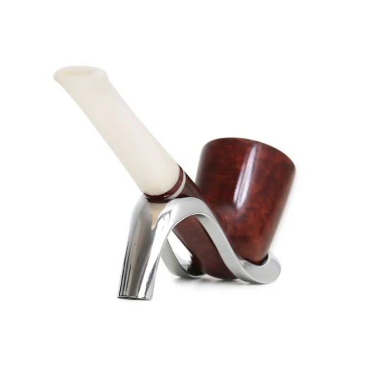 Savinelli Avorio 409  hanga gyökér pipa 9mm-es filterrel, elefántcsont színű egyenes szárral