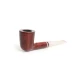 Savinelli Avorio 409  hanga gyökér pipa 9mm-es filterrel, elefántcsont színű egyenes szárral