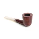 Savinelli Avorio 409  hanga gyökér pipa 9mm-es filterrel, elefántcsont színű egyenes szárral