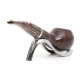 Savinelli Morellina Smooth Brown 321 hanga gyökér pipa 9mm filterrel, cappuccino színű csutorával és enyhén hajlított szárral