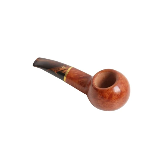 Savinelli Whisky Lis Marr Chiaro 320 hanga gyökér pipa 9mm filterrel - Barna színű csurgatott szopókával és enyhén hajlított szárral - Savinelli Whisky