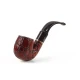 Savinelli Alligator Brown 614 hanga gyökér pipa 9mm filterrel, sötétbarna csurgatott szopókával és hajlított szárral