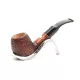 Savinelli Tennis hanga gyökér pipa 9mm filterrel, fekete hajlított szárral