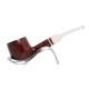 Savinelli Avorio Smooth Burg 121 hanga gyökér pipa 9mm filterrel, csurgatott szopókával és enyhén hajlított szárral