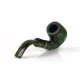 Savinelli Alligator Green 614 billiard hanga gyökér pipa 9mm filterrel - Zöld színű csurgatott szopókával és hajlított szárral