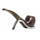 Savinelli Bosco 626 hanga gyökér pipa 9mm-es filterrel, sötétzöld színű csurgatott hatású hajlított szárral
