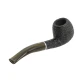Savinelli Bosco Rustic Nera 626 hanga gyökér pipa 9mm-es filterrel, sötétzöld színű csurgatott hatású enyhén hajlított szárral