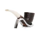 Savinelli Avorio Rust Brown 920 hanga gyökér pipa 9mm filterrel - Csurgatott szopókával és hajlított szárral