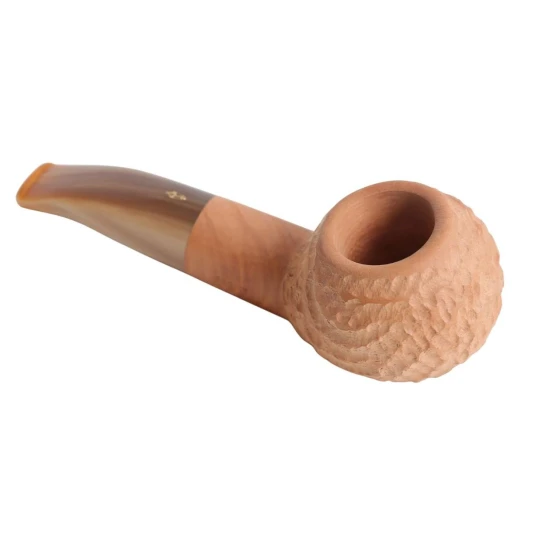 Savinelli Dune 320 hanga gyökér pipa 9mm-es filterrel, homokszínű csutorával és hajlított szárral