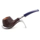 Savinelli Eleganza Rusticata 315 hanga gyökér pipa 9mm filterrel, kék csutorával és enyhén hajlított szárral - Savinelli Eleganza