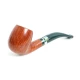 Savinelli Foresta 601 hanga gyökér pipa 9mm-es filterrel, zöld csutorával és hajlított szárral - Savinelli Foresta