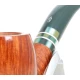 Savinelli Foresta 601 hanga gyökér pipa 9mm-es filterrel, zöld csutorával és hajlított szárral