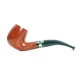 Savinelli Foresta 601 hanga gyökér pipa 9mm-es filterrel, zöld csutorával és hajlított szárral