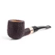 Savinelli Marte Rusticated 121 hanga gyökér pipa 9mm-es filterrel, fekete színű csutorával és hajlított nyerges szárral - Savinelli Marte