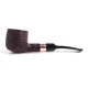 Savinelli Marte Rusticated 121 hanga gyökér pipa 9mm-es filterrel, fekete színű csutorával és hajlított nyerges szárral