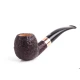 Savinelli Marte Rusticated 626 hanga gyökér pipa 9mm-es filterrel, fekete színű csutorával és hajlított szárral