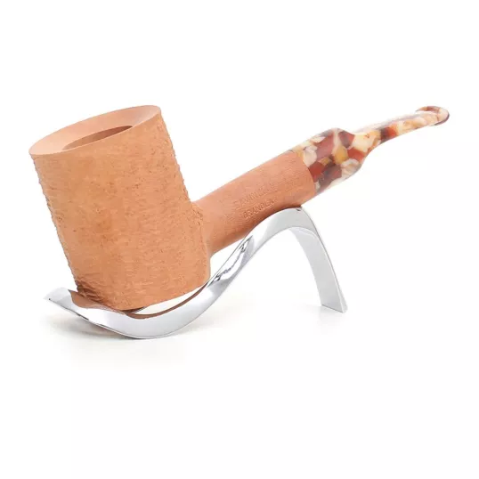 Savinelli Granola 311 hanga gyökér pipa 9mm filterrel, gabonákat ábrázoló csutorával és enyhén hajlított szárral